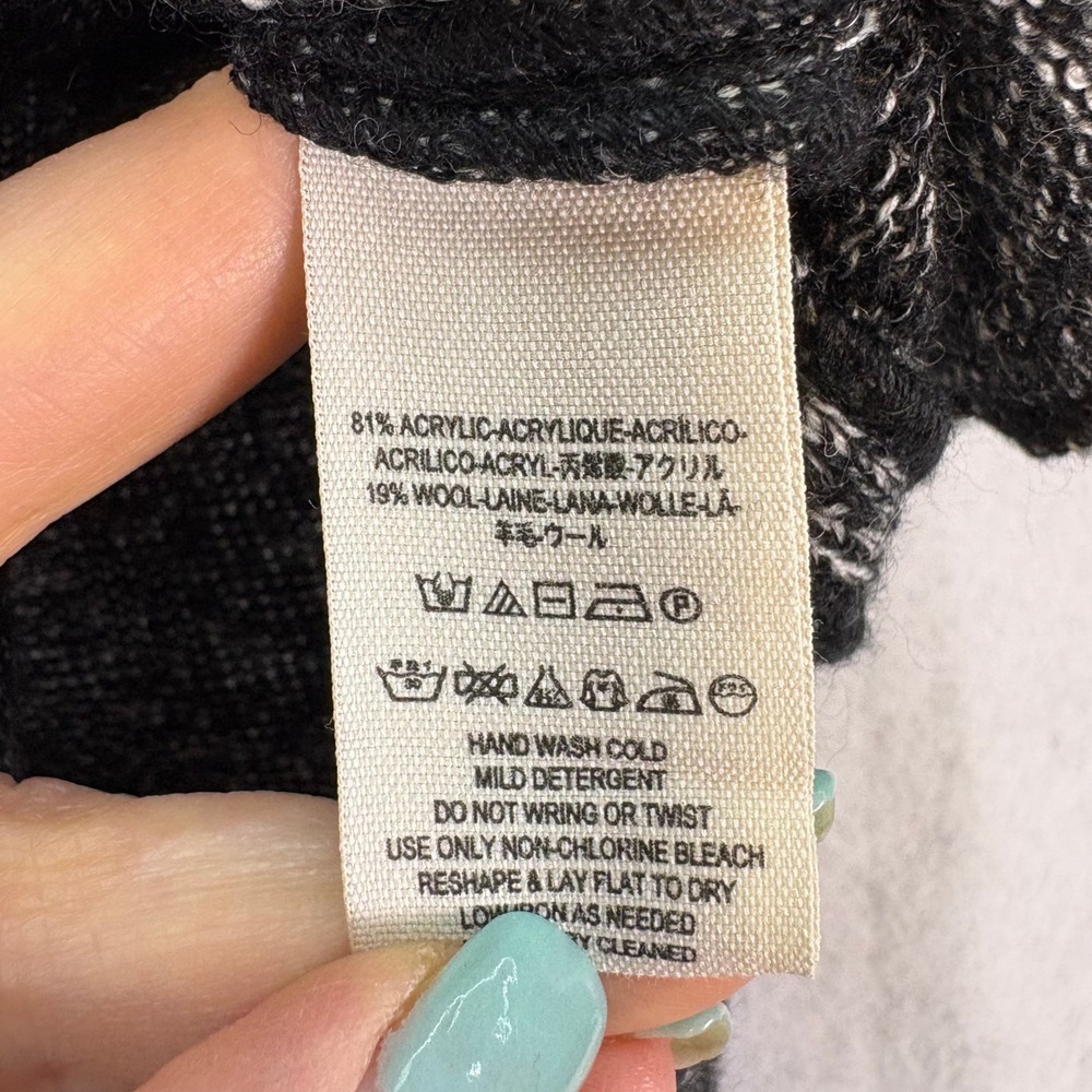 Free People Black Avalanche Swit Knit Tunic Sweater Womens XS/S Boho Wool Blend - Picture 6 of 6